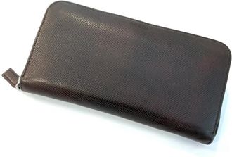 Prada Brown Saffiano Long Wallet (Bi-Fold) (Pre-Owned)