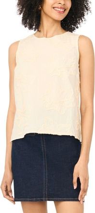 Vince Camuto Floral Boxy Sleeveless Top in Sand Drift at Nordstrom, Size Xx-Large