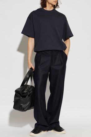 Jil Sander T-shirt With Printed Logo, Mens, Navy Blue