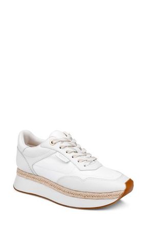L'agence Ivone Platform Sneaker in White Leather at Nordstrom, Size 5.5
