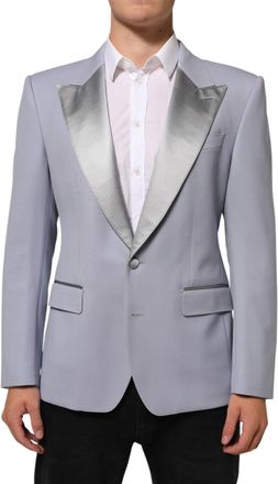 Dolce & Gabbana Gray Wool SICILIA 2 Buttons Men Suit Mens Blazer
