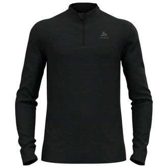 Odlo Baselayer Top Turtle Neck L/S Half Zip Merino 2 Merinounterw&auml;sche f&uuml;r Herren | schwarz