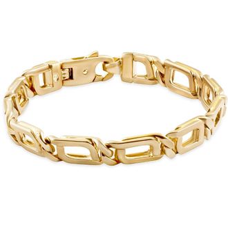 Pompeii3 Mens Link 14k Gold (38gram) or Platinum (61gram) 8.5mm Bracelet 8