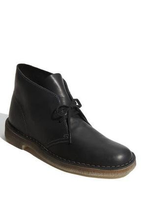 Clarks Desert Boot in Black Leather at Nordstrom Rack, Size 7.5
