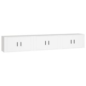 Berkfield Home Wall-mounted TV Cabinets 3 pcs White 80x34.5x40 cm