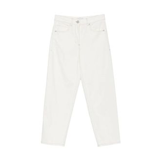 PESERICO Toelopende broek - Dames - Jeans - Wit - Maat: XS