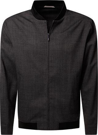 Pierre Cardin Blouson PIERRE CARDIN, Herren, Gr. 48, schwarzened pearl, Web, Obermaterial: 54% Schurwolle, 44% Polyester, 2% Elasthan, unifarben, bequem h&uuml;ftbedecke