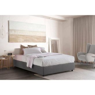 Talamo Italia Talamo Italia - Letto matrimoniale Adele, Letto contenitore con rivestimento in tessuto, 100% Made in Italy, Apertura frontale, con materasso Cm