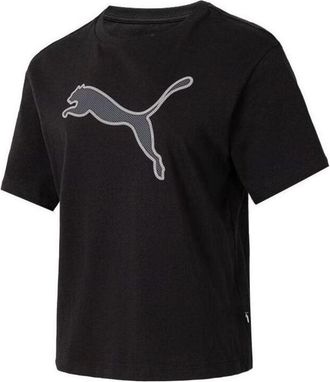 Puma (WMNS) PUMA Graphic Sport T-Shirt Black Grey 682164-01