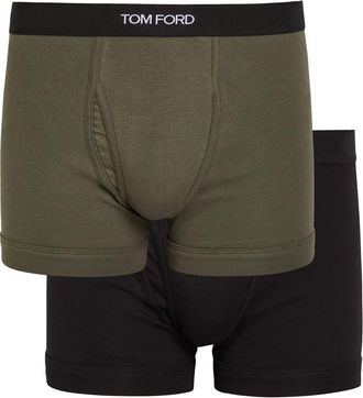 Tom Ford Stretch-cotton Boxer Briefs - set of two - Black - XL