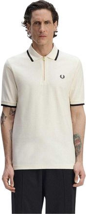 Fred Perry Heren Ritssluiting Polo Shirt (Ecru)