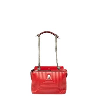 Fendi Pre-owned Pouch Shoulder Bag - Dames - Pre-owned - Rood - Maat: ONE Size Leer