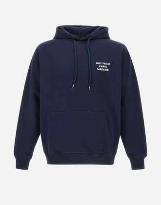Drôle de Monsieur Navy Le Hoodie Slogan Esquisse Hoodie from
