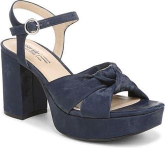 Life Stride August Ankle Strap Platform Sandal in Navy at Nordstrom, Size 6.5