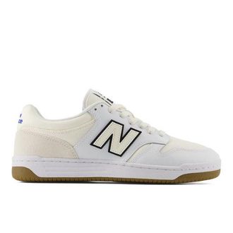 New Balance Unisex 480P en Blanco/Gris, Malla, Talla 37.5