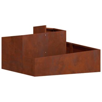 vidaXL Maceta Para Jard&iacute;n Marr&oacute;n 80 X 80 X 50 Cm Acero Oxidado Vidaxl