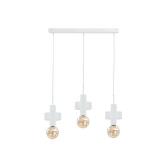 Netlighting Unica Bar Pendant Ceiling Light White 60cm 3x E27