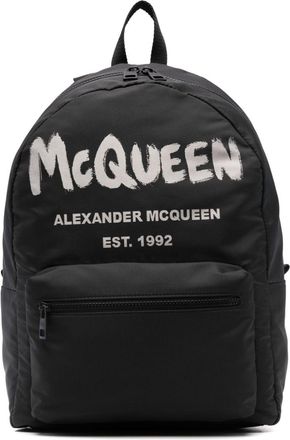 Alexander McQueen Graffiti Metropolitan printed backpack - men - Polyester - OS - Black