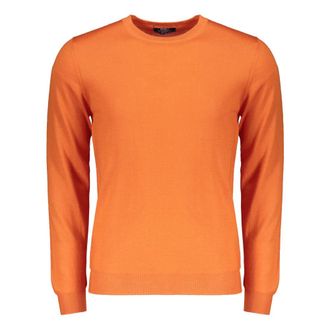Fedeli Orange Jumper with long sleeves - male - Fedeli - Cashmere Knitwear - Orange - L - Knitwear
