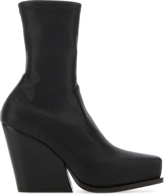 Stella McCartney Black Solid Square Toe Boots