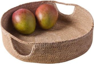 Be Home Hydra Woven Seagrass Tray in Grey at Nordstrom