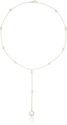 Lily & Roo Gold Multi Pearl Lariat Necklace