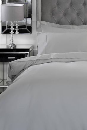 Belledorm Bamboo 300 Thread Count Duvet Cover in Light Grey | Size: Super King