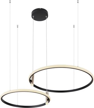 Globo Lighting L&aacute;mpara Colgante - Coco - Negro - Metal - Gran L&aacute;mpara De