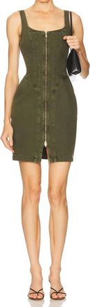 L'agence Jaxyn Corset Zip Dress In Picholine