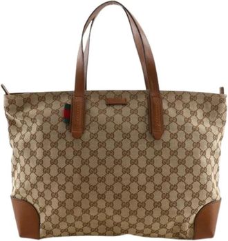 Gucci Pre-owned Sherry Line Tote bag - Dames - Vintage Shopper - Bruin - ONE Size - Vintage