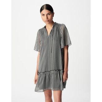 Ikks Rechte, korte jurk met korte mouwen