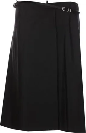 Givenchy Wrap Voyou Belt Skirt Black, Brand Size 38 (US Size 4)