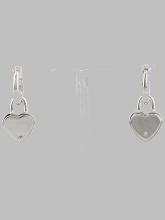Marc Jacobs Heart Padlock Earrings - Silver