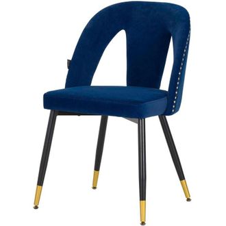 Adda Home Silla Velvet Azul Stowe 49x54x78 Cm