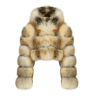 Wanan Luxury Leon Two-tone Fox Fur Jacket