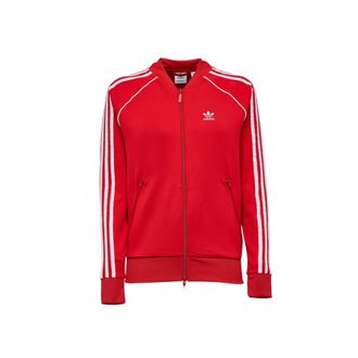 adidas Stijlvol Zip-Through Sweatshirt - Dames - Vesten met rits - Rood - XS - Katoen - Hoodies & sweatvesten