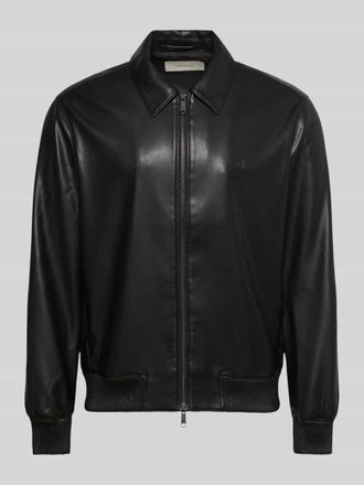 Calvin Klein Jeans Regular Fit Kunstlederjacke mit Rei&szlig;verschluss in Black, Gr&ouml;&szlig;e XXL
