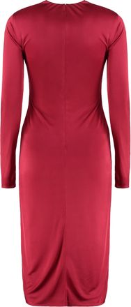 Versace Womens Jersey Dress Lipstick Red Viscose