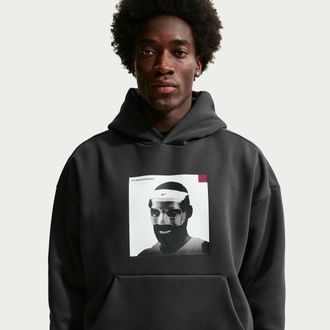 Nike Mens LeBron Masked Menace Therma-FIT Basketball Hoodie in Black | IH8844-045