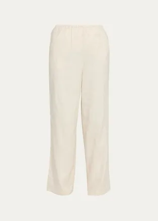 Toteme Monogram Flannel Straight-Leg Trousers