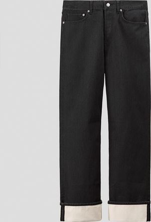 H&M Straight Regular Jeans - Schwarz