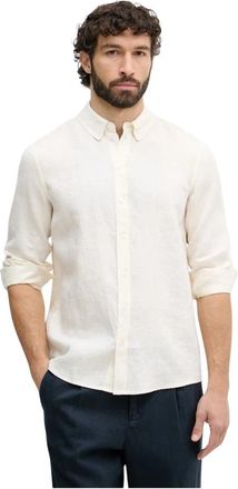 Mos Mosh Theo Linnen Shirt - Heren - Casual Overhemden - Beige - M - Linnen - Overhemden