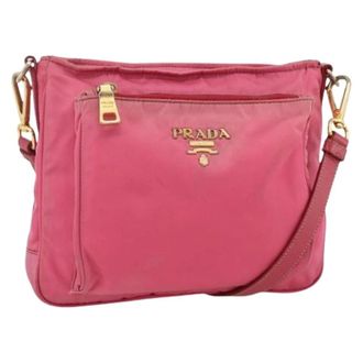 Prada Pre-owned Vintage Schoudertas - Dames - Pre-owned - Roze - Maat: ONE Size Nylon