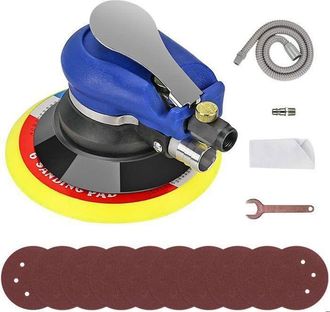 OEM Lijadora Neum&aacute;tica De Movimiento Aleatorio De 150 Mm - Lijadora Para Carrocer&iacute;a De Autom&oacute;viles - Azul, 10 000 Rpm - Para Pulir Y Lijar