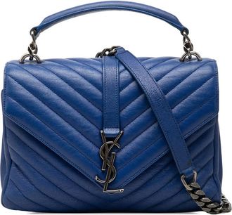 Saint Laurent Pre-owned Saint Laurent Medium Quilted Chevron Sheepskin College Satchel Ladies LE0NHK0C6HIDD5F7