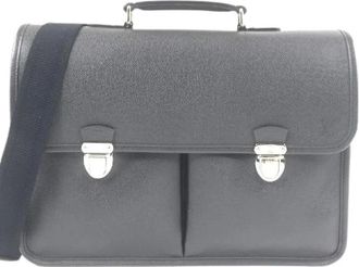 Louis Vuitton Tweedehands leren Louis Vuitton tassen - Heren - Vintage Handtas - Grijs - ONE Size - Leer - Vintage