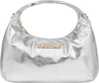 Love Moschino Laminated Fabric Handbag - Dames - Handtassen - Grijs - ONE Size - Polyester - Tassen