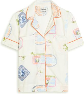 Damson Madder Chlo Embroidered Cotton-blend Shirt - Multicoloured - 16 (UK16 / XL)