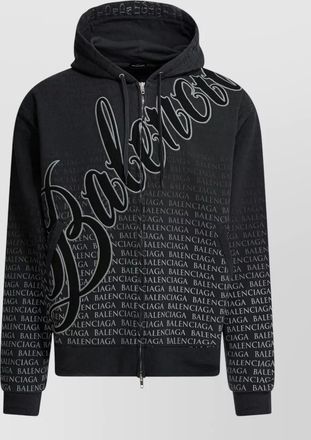 Balenciaga cotton zip-up hoodie