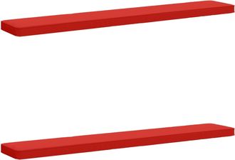 vidaXL Cojines Para Banco De 2 Piezas Vught 2 Pcs 100% Poli&eacute;ster Rojo Vidaxl